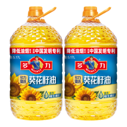 多力 臻选葵花籽油 食用油 家用粮油 葵花籽油5.17L*2+赠葵花籽油238ml*2