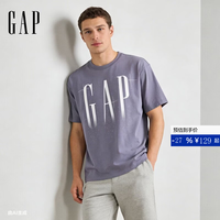 Gap 866354 纯棉宽松圆领短袖T恤 丁香紫 L