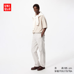 优衣库 488458 直筒无褶 浅米色 105/185/104C 男装休闲裤