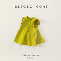 insbobo 女童连衣裙夏装2026新款儿童裙子洋气衣服女宝夏季无袖裙网纱裙潮