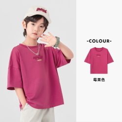 多多家 男童短袖T恤凉感纯棉儿童半袖2026夏季新款夏装中大童上衣