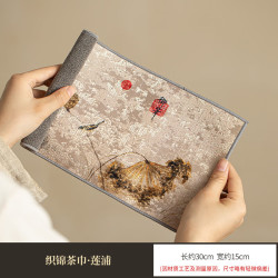 灵沐 强吸水家用办公织锦茶巾莲浦