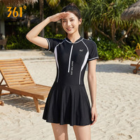 361° 泳衣女款2022新款连体裙式显瘦遮肚高弹力大码泡温泉泳装