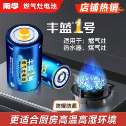 南孚 丰蓝1号电池燃气灶热水器煤气灶手电筒大号D型lr20一号碳性