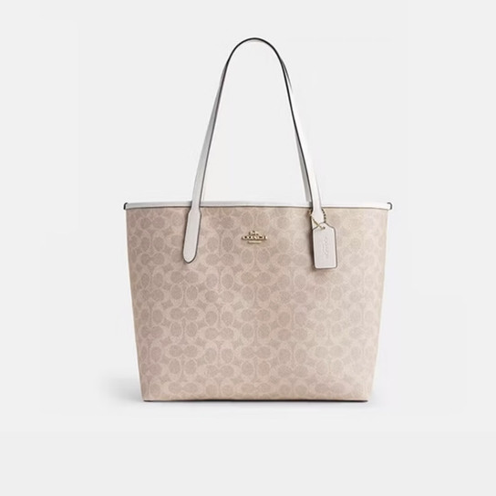 COACH 【老花通勤】CITY33大容量托特包百搭电脑女包节日礼物 CV976