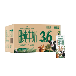 华西 新希望森系牧场有机纯牛奶 200ml*18盒