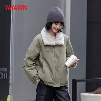 鸭鸭 YAYA/鸭鸭羽绒服2025新款正品女款新国标90绒保暖时尚高级外套