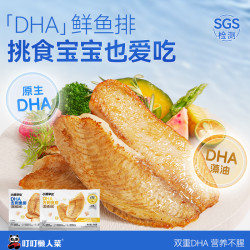 叮叮懒人菜 国产双重DHA营养鱼排 100g/袋