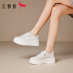 红蜻蜓 女鞋休闲运动板鞋 轻便舒适单鞋百搭厚底增高老爹鞋女士运动鞋子