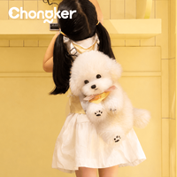 Chongker 比熊双肩背包粉色围脖小狗仿真玩偶（礼盒装）