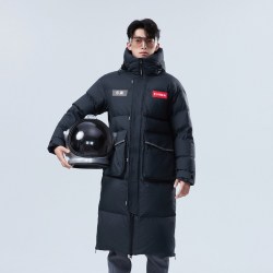 波司登 冬季男女同款长款连帽羽绒服