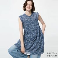 优衣库 棉质印花层叠连衣裙优衣库女装/裙子485448