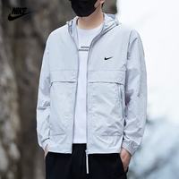 NIKE 防晒衣男士夏季轻薄防晒服外套户外冰丝透气F紫外线上衣 浅灰 XL