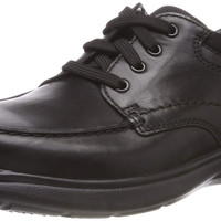 【破价】Clarks 男士Cotrell Edge德比鞋，Black (Blk Smooth Lea -)，9.5 UK