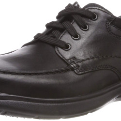 【破价】Clarks 男士Cotrell Edge德比鞋，Black (Blk Smooth Lea -)，9.5 UK