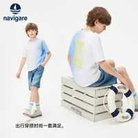navigare 意大利小帆船 男童凉感渐变短袖休闲polo半袖