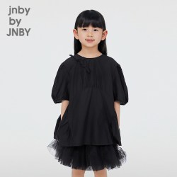 jnby by JNBY 衬衫圆领套头新中式盘扣休闲夏女童儿童jnbybyjnby