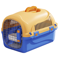 KimPets 宠物航空箱 蓝黄 无天窗 送挂碗+隔尿板