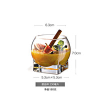 灵沐 创意无铅玻璃酒店家用酸奶甜品杯