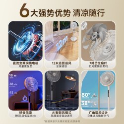 先锋 电风扇一级能效轻音家用节能落地扇AI智能语音风扇大风力台扇