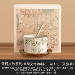 灵沐 精致咖啡杯+胡桃木碟+喵星勺