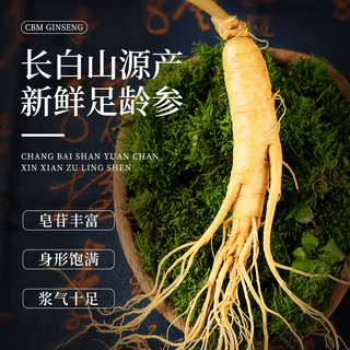 仙草至尊 长白山人参保鲜参 10-15g/支