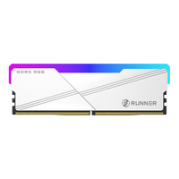 奔跑者 32GB(16G×2) DDR5 6000 CL38 凝霜白 RGB台式机内存