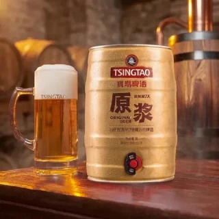 淘金币140.36元：青岛啤酒 7天鲜活原浆 5L*1桶