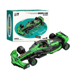 卓越优趣 F1方程式赛车积木玩具六格车跑车模型兼容小颗粒拼装拼装模型 F1拼装回力拉法赛车积木