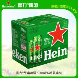 喜力 经典啤酒 500ml*6听 欧洲杯定制版