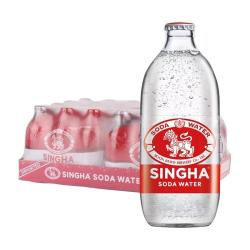 椰裹 泰国进口SINGHA天然苏打水325ml*24瓶装气泡水玻璃瓶