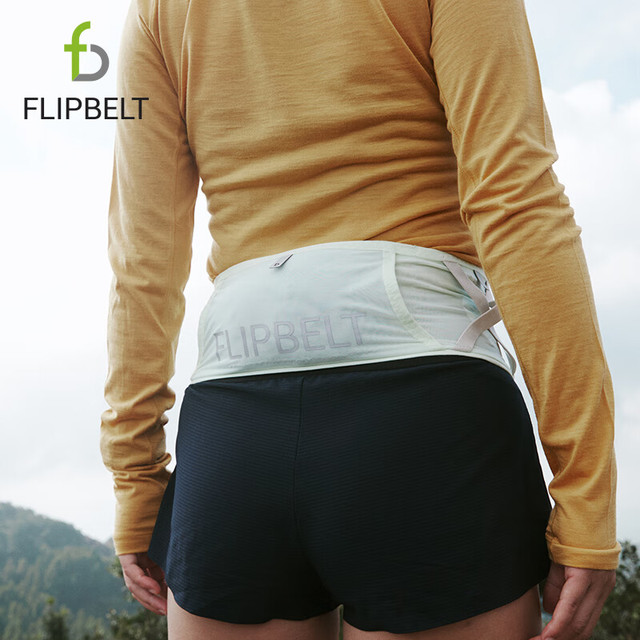 Flipbelt 徒步登山跑步锻炼户外背包防水装备旅行腰带旅行包 豚草绿 XXL(33码)