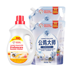 公鸡大师 经典原味洗衣液 5.98kg 套装