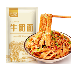 鲜窝窝 牛筋面 低脂免煮 500g 干货