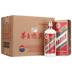 茅台 迎宾酒普迎宾 2021年 酱香型白酒 53度 500ml*6 原箱原封 陈年老酒 中秋送礼