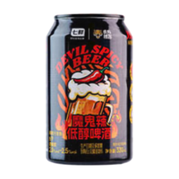 七鲜 ×虎邦辣酱 魔鬼辣啤酒330ml*2组套装(重辣)