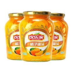 欢乐家 中国大陆 橘子罐头 900g*3瓶