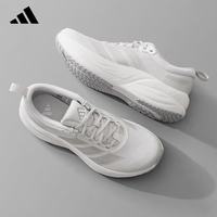 adidas 男鞋跑步鞋夏季轻便耐磨减震休闲运动鞋 浅灰/白/晶白 44.5
