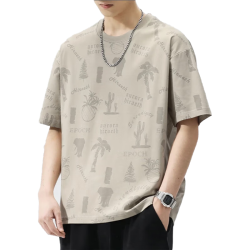 JEANSWEST OUTDOOR 男士圆领短袖T恤 卡其色 2XL