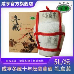 咸亨 绍兴咸亨冬藏10年陈年黄酒 5L 礼盒装