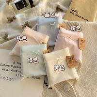 有只绵 7A抗菌裆 纯色蝴蝶结 女士三角内裤 M码 5条装