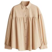H&M 1271517 棉质翻领长袖 女士衬衫
