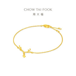 周大福 鹿遇星辰足金黄金手链女EOF2114 15cm 约1.9g计价(工费280)