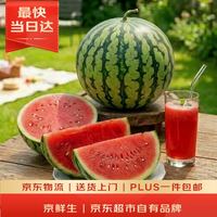 京鲜生 无籽麒麟西瓜 1粒装 净重7-9斤 （买一送一到手2粒）