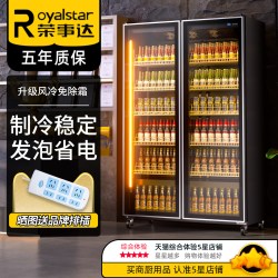 荣事达 网红酒水展示柜商用啤酒柜冷藏饮料冰柜双三门冷柜酒吧冰箱