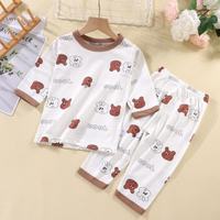 小猪班纳 家居服纯棉睡衣空调服短袖+七分裤套装