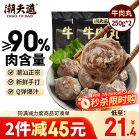 潮夫道 牛肉丸250g*2潮汕手打火锅食材关东煮丸子丸料空气炸锅生鲜麻辣烫