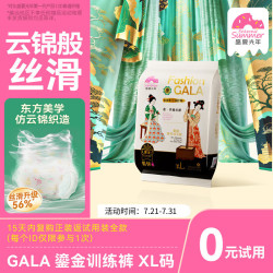 盛夏光年 gala鎏金婴童拉拉裤超薄干爽婴儿尿不湿学步裤丝滑 拉拉裤XL码试用装4片