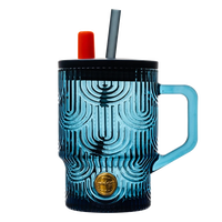 乐唯诗 孔雀浮雕云旭吸管杯440ml*1