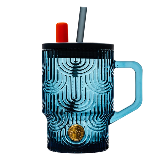 乐唯诗 孔雀浮雕云旭吸管杯440ml*1